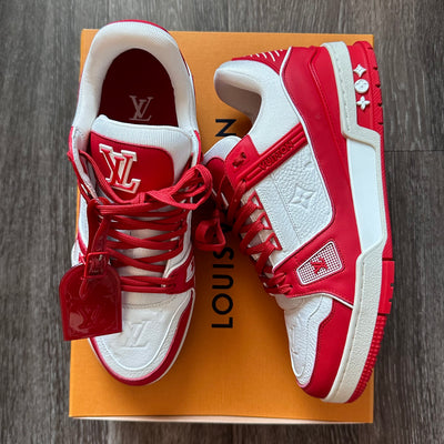 red and white louis vuitton sneakers